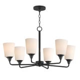 Hudson 6 Light Chandelier 19.25 Inch Tall and 30 Inch Wide by Maxim - 12876