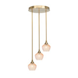 Empire 3 Light Stem Hung Cluster Pendalier 10.5 X 15 Inch Wide by Toltec - 2143-4623