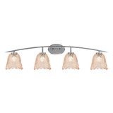Kurve 4 Light Bath Bar 10.25 Inch Tall and 40 Inch Length by Toltec - 3724-1025-40