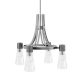 Everleigh 4 Light Chandelier 23 Inch Tall and 24 Inch Wide by Toltec - 4814
