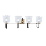 Sandia 4 Light Bath Bar 11.5 Inch Tall and 38.5 Inch Length by Toltec - 6224-115-385