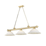 Cordon 3 Light Billiard 14 Inch Tall and 16 Inch Wide by Z Lite - 2306-3-BILL-GL16SHADE