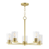 Lateral 5 Light Chandelier 18.5 Inch Tall and 24 Inch Wide by Maxim - 10286CL
