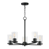 Lateral 5 Light Chandelier 18.5 Inch Tall and 24 Inch Wide by Maxim - 10286CL