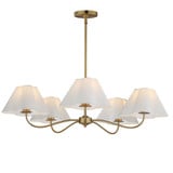 Saxon 5 Light Chandelier 9.25 Inch Tall and 37.5 Inch Wide by Maxim - 18105