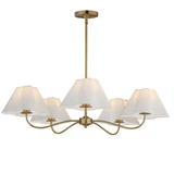Saxon 5 Light Chandelier 9.25 Inch Tall and 37.5 Inch Wide by Maxim - 18105