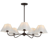 Saxon 5 Light Chandelier 9.25 Inch Tall and 37.5 Inch Wide by Maxim - 18105