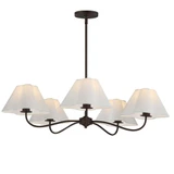 Saxon 5 Light Chandelier 9.25 Inch Tall and 37.5 Inch Wide by Maxim - 18105