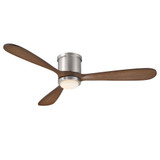 Mayna 3 Blade Flush Ceiling Fan 10.15 Inch and 52 Inch Wide by Parrot Uncle - 530173