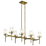 Alton 8 Light Linear Chandelier 19 Inch Tall and 46 Inch Length by Kichler - 43696