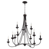 Livingston 12 Light Chandelier 33.88 Inch Tall X 37.88 Inch Wide by Quorum - 655-12
