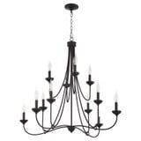 Livingston 12 Light Chandelier 33.88 Inch Tall X 37.88 Inch Wide by Quorum - 655-12