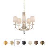 Catalena 5 Light Glass Chandelier 27 and 24 Inch Wide by Schonbek Signature - S88615