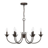 Junie Bud 6 Light Chandelier 18.5 Inch Tall and 28 Inch Wide by Hunter Fans - 13262