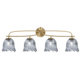 Cavella 4 Light Bath Bar 12.5 Inch Tall and 38.5 Inch Length by Toltec - 3914-125-385