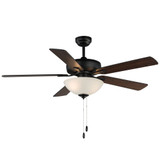 Super Max 5 Blade Ceiling Fan with Light Kit 20 and 52 Inch Wide by Maxim - 88936