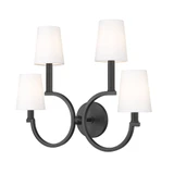 Cordelia 4 Light Wall Sconce 16.25 Inch Tall and 20.5 Inch Wide by Z Lite - 2016-4S
