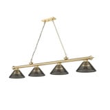 Cordon 4 Light Glass Billiard 14.75 Inch Tall and 14 Inch Wide by Z Lite - 2306-4-BILL-ARCSHADE