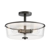 Fuller 3 Light Flush Mount 10 Inch Tall and 14.75 Inch Wide by Maxim - 5695