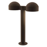 Sazei Court 2 LED Dome Cap and Plate Lens Double Bollard 17.75 Inch - 181-BEL-1395860