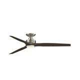 Spitfire Flush Ceiling Fan with Light Kit 12 X 64 Inch Wide by Fanimation - FPD6721-64DWLKF