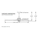 Spitfire Ceiling Fan with Double Walled LightKit 84 Inch Wide by Fanimation - FPD6721-84-DWLK