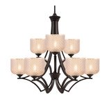 Zilo 9 Light Dome UpLight Dome Chandelier 27.75 and 30 Inch Wide by Toltec - 569-4613