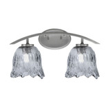 Kurve 2 Light Bath Bar 10.25 Inch Tall and 18.25 Inch Length by Toltec - 3722-1025-1825
