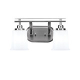 Odyssey 2 Light Bath Bar 8.75 Inch Tall and 16 Inch Length by Toltec - 2612-875-16