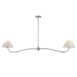 Saxon 2 Light Linear Pendant 10.25 Inch Tall and 62 Inch Length by Maxim - 18102