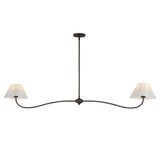 Saxon 2 Light Linear Pendant 10.25 Inch Tall and 62 Inch Length by Maxim - 18102