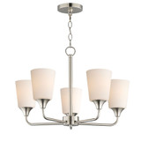 Hudson 5 Light Chandelier 15.25 Inch Tall and 24 Inch Wide by Maxim - 12875