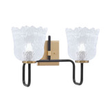 Sandia 2 Light Bath Bar 11.5 Inch Tall and 17.25 Inch Length by Toltec - 6222-115-1725
