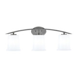 Kurve 3 Light Bath Bar 9.5 Inch Tall and 29.25 Inch Length by Toltec - 3723-95-2925