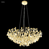 Cast Leaf 8 Light Dining Chandelier 9 Inch and 24 Inch Wide by James Moder - 97075