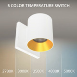 Zoron 15W 1 LED Narrow Flood Round Outdoor Wall Mount 4.63 Inch Wide by WAC - W4R-NCS