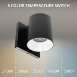 Zoron 15W 1 LED Flood Round Outdoor Wall Mount 4.25 X 4.63 Inch Wide by WAC - W4R-FCS
