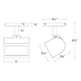Ocularc 22W 1 LED Monopoint Wall Wash 6.9 Inch Tall X 3.31 Inch Wide by WAC - MO-3020W-CS