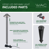 Interpath 2.5W 1 LED Path/Area Light Kit (Pack Of 4) 15 Inch Tall by WAC - 6511-4KIT