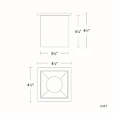 Zoron 15W 1 LED Narrow Flood Trimmed Square Outdoor Flush Mount 4.5 by WAC - C4ST-NCS