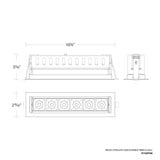 Multi Stealth 20W LED 6 Cell Narrow Flood Adjustable Trim 10.75 Inch by WAC - R1GAT06-N