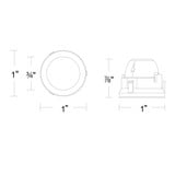 Aether Atomic Round Trim 0.38 Inch Tall and 1 Inch Wide by WAC - R1ARDL