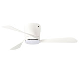 Lockbourne 3 Blade Flush Ceiling Fan with Light Kit 48 Inch by Millennium - 1102