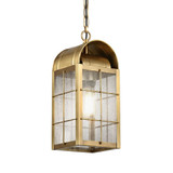 Durham 1 Light Outdoor Pendant 13 Inch Tall Brass Traditions by Innovations - 9122-H