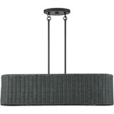 Weavington 4 Light Large Linear Chandelier 19 and 36 Inch Length by Livex - 605-LAR