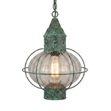 Ellington 1 Light Outdoor Pendant 19 Inch T Brass Traditions by Innovations - 9612