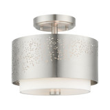 Noria 2 Light 12 Inch Wide Semi Flush Mount by Livex - 46267