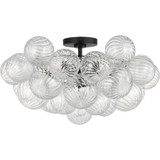 Zia 3 Light Flush Mount 12.28 Inch Tall and 22.83 Inch Wide By Generation - PLFM109