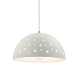 Perforated Dome 10W 1 LED Cord Pendant 5.5 X 12.5 Inch by Justice Design - CER-6257-LED