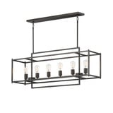 Gridline 6 Light Linear Pendant 10 Inch Tall and 17 Inch Wide by Maxim - 10416